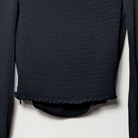 REFORMATION Reign Top Long Sleeve Blouse Black 2 - Picture 11 of 13
